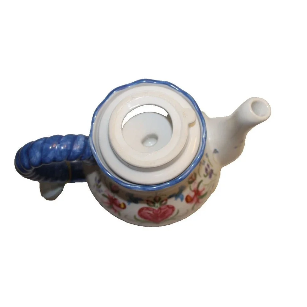 Vintage Pamela Silin-Palmer Art Teapot with Floral and Heart Design